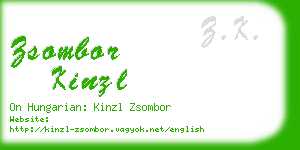 zsombor kinzl business card